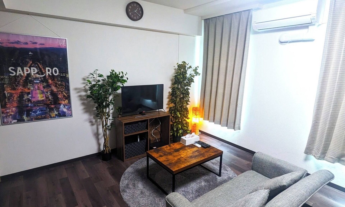 Toyohira Apartment | Double bed type private room with good access to S - 204/Sapporo Hokkaidō