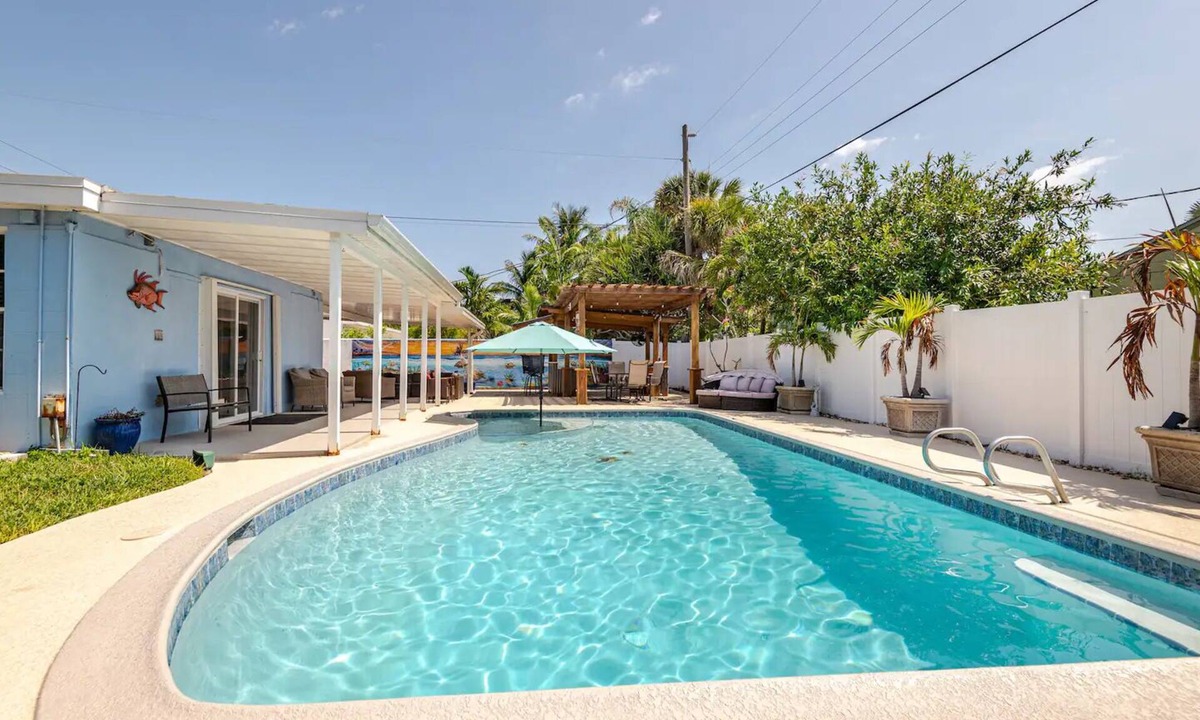 Convair Cove House | Downtown Cocoa Beach, Heated Pool House Next To Beach