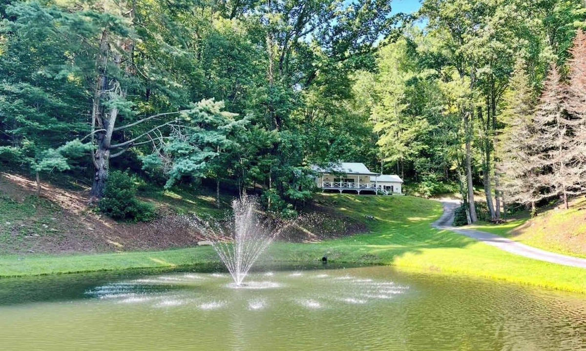 Sky Valley House | Dragonfly Cabin, private pond, firepit, BBQ, AC