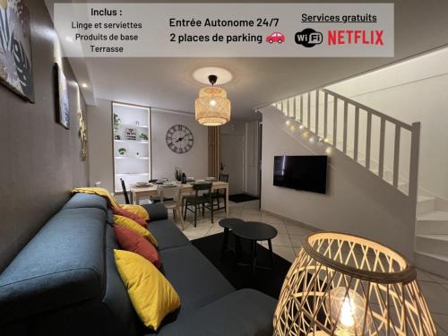 Quartier Saint-Clement - Jardin des Plantes Apartment | Duplex T3 Moderne au Metro - Clim & Parking Privé