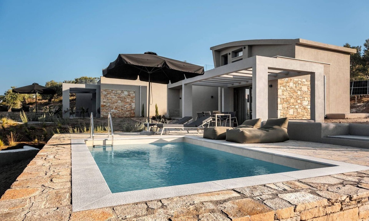 Thasos Villa | Duplex Villa Ondessa, Private Pool, Spacious Furnished Terrace, Thassos