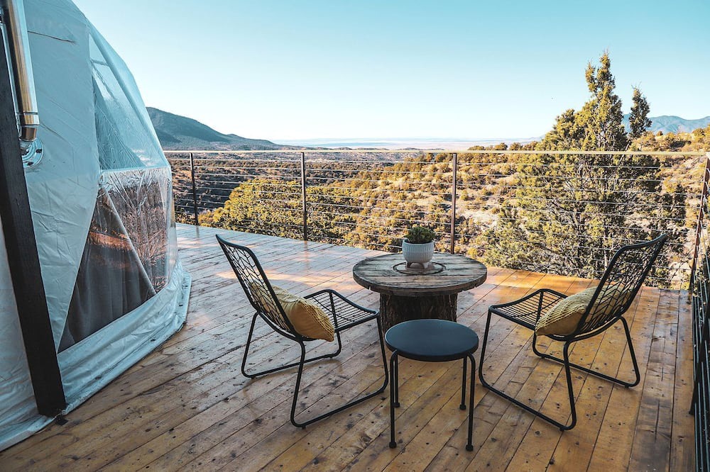 Nogal Cabin | Eclectic Dome for Couples Glamping near Nogal, New Mexico