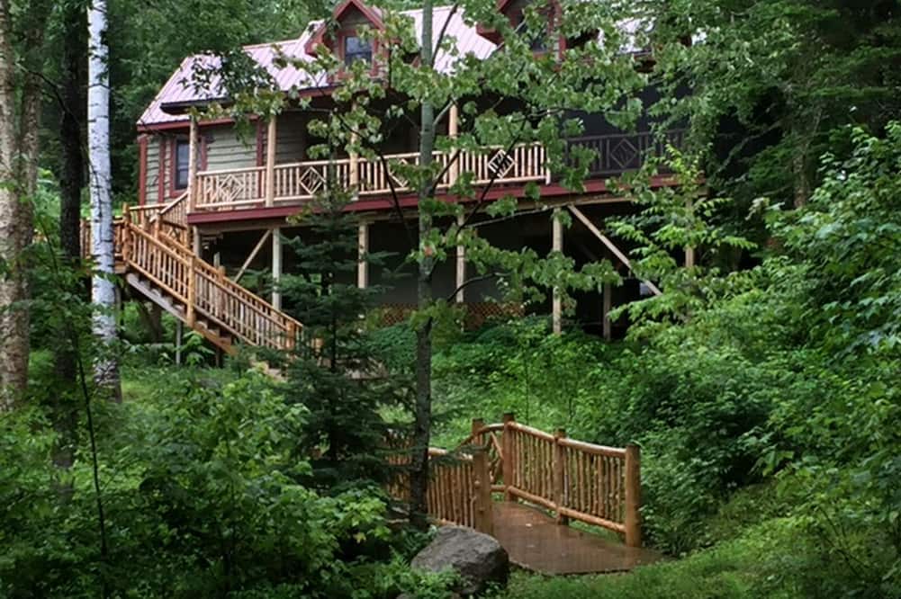 Saranac Lake Cabin | Elegantly Rustic Cabin on Secluded Island near Lake Placid on Saranac Lake, New York
