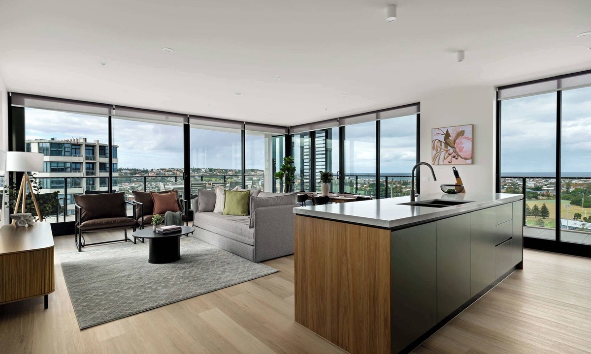 Newcastle West Apartment | Elevated 3BR Stay - Views, Amenities, Parking