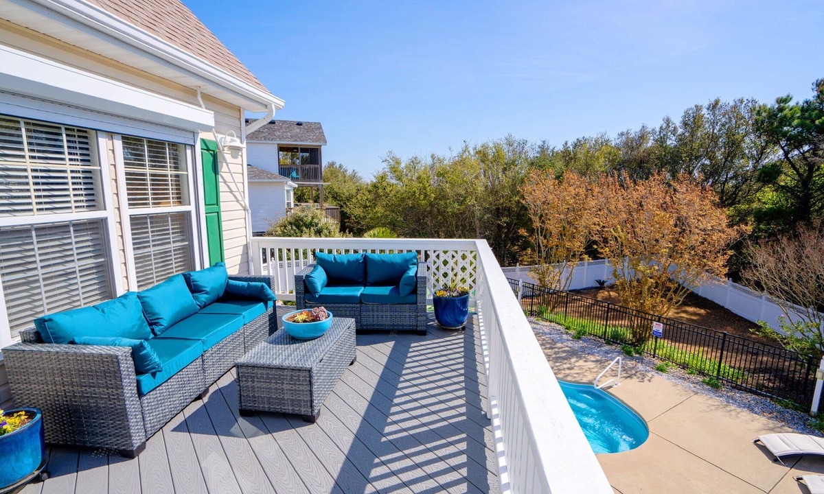 Sea Scape House | Entire home in Kitty Hawk, NC. Pool, hot tub, & spacious backyard!