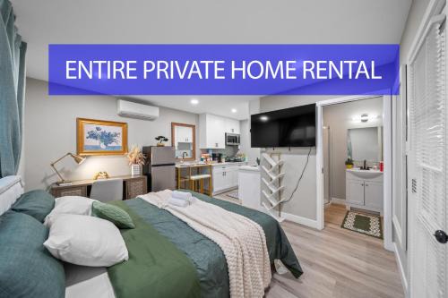 La Presa House | Entire Private Studio with 1 King Bed, Full Kitchen, Gated Yard, Available Now