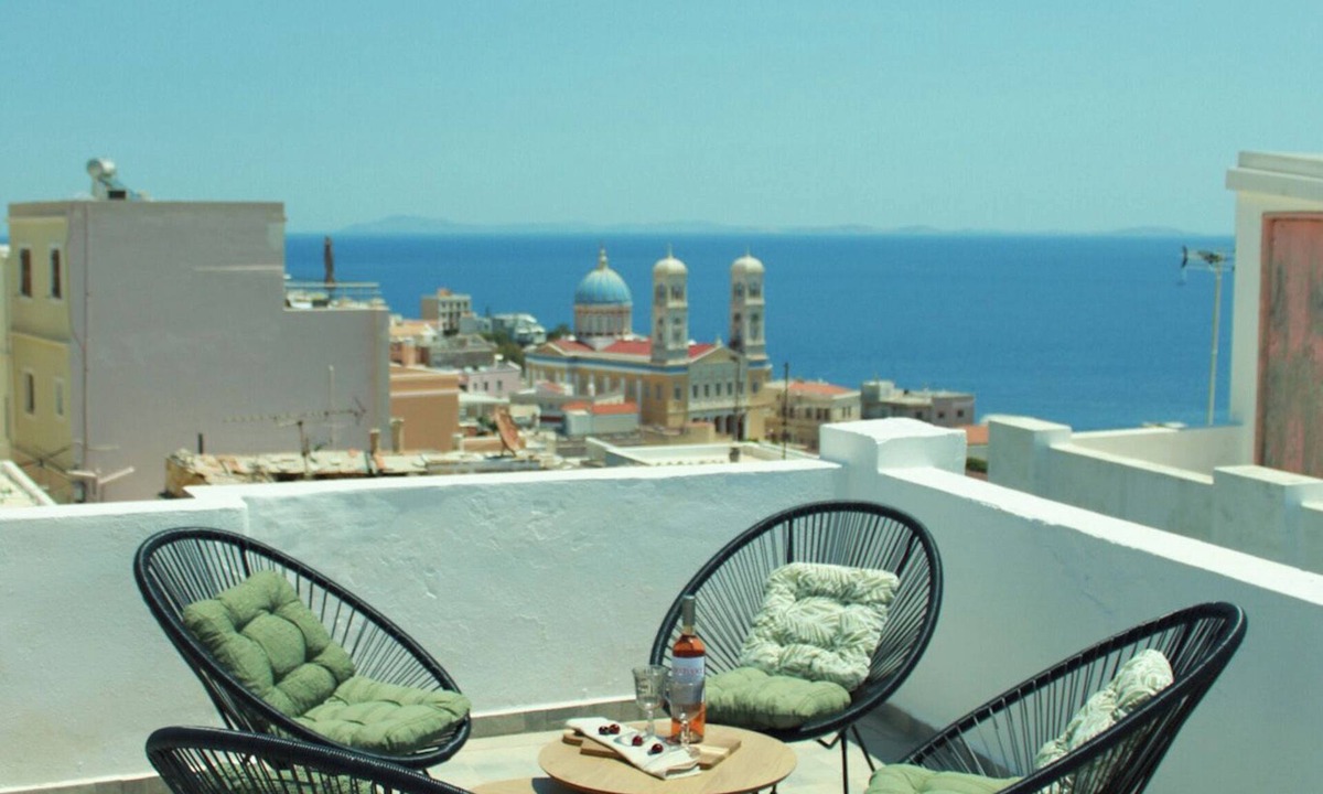 Ermoupoli Apartment | Euphoria Suite : Endless View/stunning two-bedroom pet friendly suite