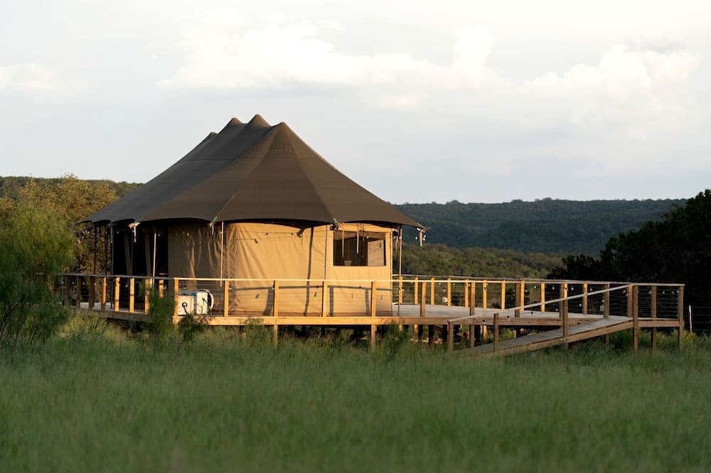 Marble Falls RV Rental | Exceptional Safari Tent Rental in Burnet, Texas, for Unforgettable Glamping Escapes