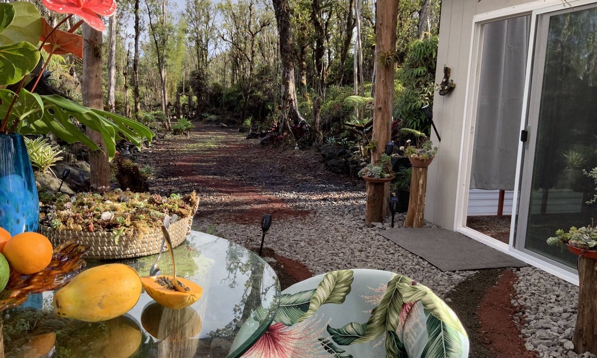Mountain View House | Exotic garden cottage at amazing volcanic fissure