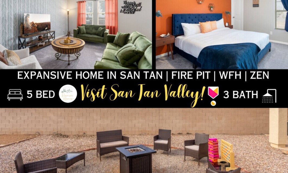 San Tan Valley House | Expansive Home In San Tan | Fire Pit | WFH | Zen