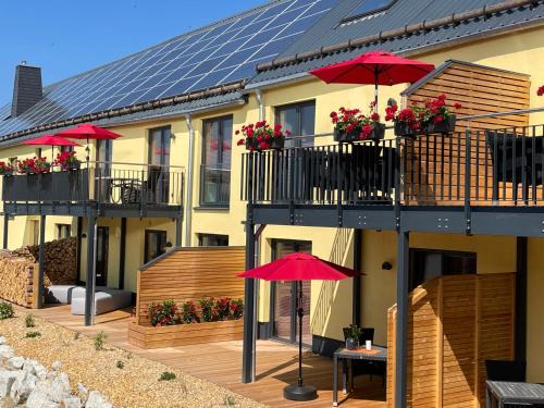 Feilitzsch Apartment | Ferienwohnung im Chaletstil Ährenglück 70 qm Wellness Fitness Sauna Bergrödelhof