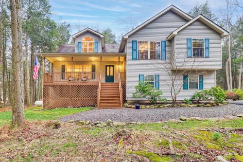 Blakeslee House | Fire Pit, Game Room, Lake, On-Site Stream Poconos!