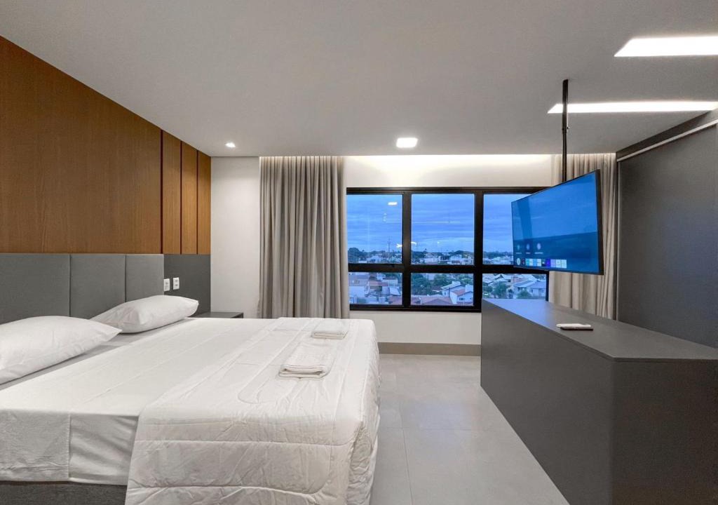 Santa Fe Apartment | Flat Moderno e Amplo ao Lado do Shopping CG