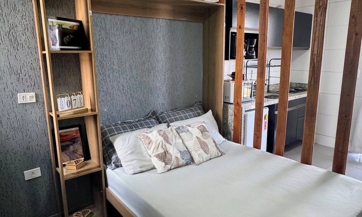 Cajuru Apartment | Full studio apartment in Curitiba for singles or couples near the Botanical Garden and CWB.