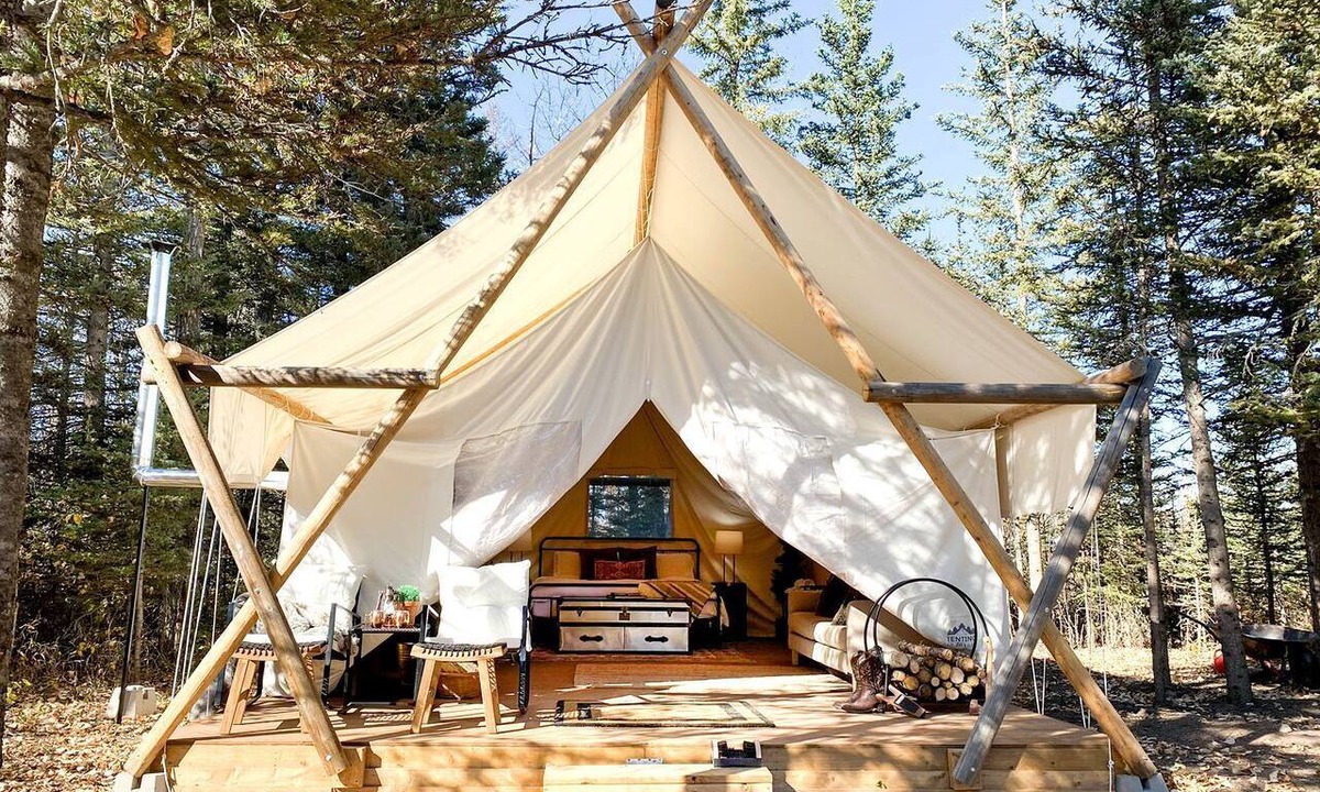 Priddis RV Rental | Fully-Equipped, Luxury, Bragg Creek Bell Tent in Alberta, Canada