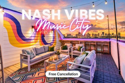 South Nashville House | Game Room & Rooftop Deck at Downtown Nashville