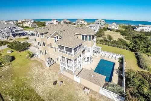 Ocean Sands House | Gertrude's Breakaway - Corolla, Ocean Sands, Ocean View, 45 Yds to Beach, Elevator, Pool, Tiki Bar, Hot Tub