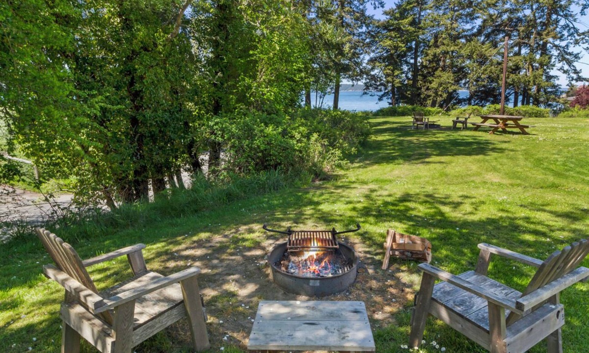 Eastsound RV Rental | Glamping Tent with Partial Ocean Views - 1 min walk to beach!