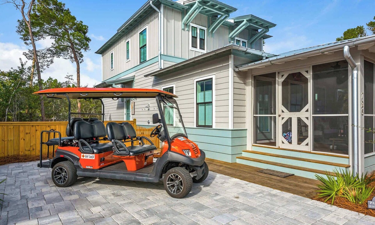 Seacrest House | Goin' Coastal Cottage with Heated Pool & Golf Cart