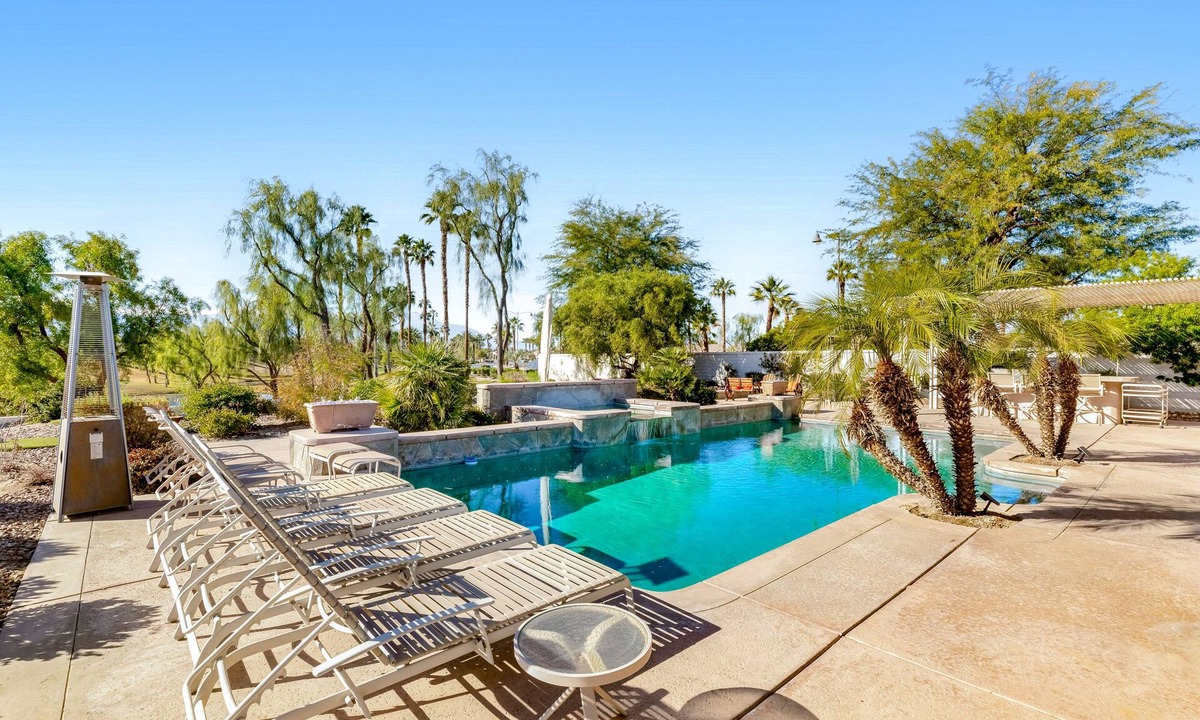 Indio House | Golf course home with pool, basketball, putting green & pool table- dog-friendly