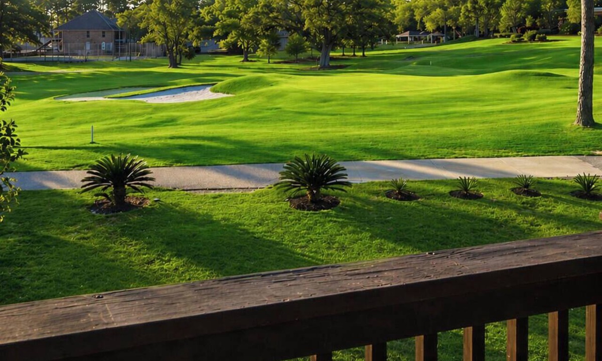Diamondhead Condo | Golfers! 18th hole of Pine Golf Course in Diamondhead. 2 bedroom, 2 bath condo