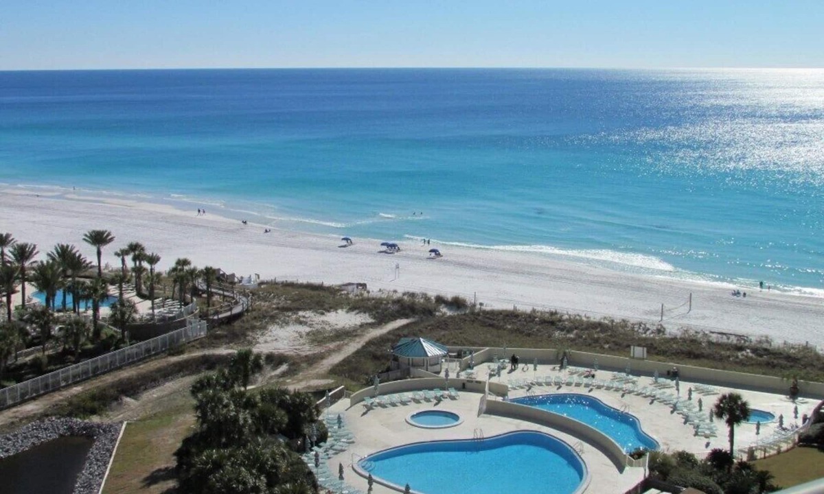 Miramar Beach Condo | GORGEOUS BEACHFRONT VIEWS! FREE BEACH SET UP, PRIVATE BEACH, POOL, SPA, AND GYM