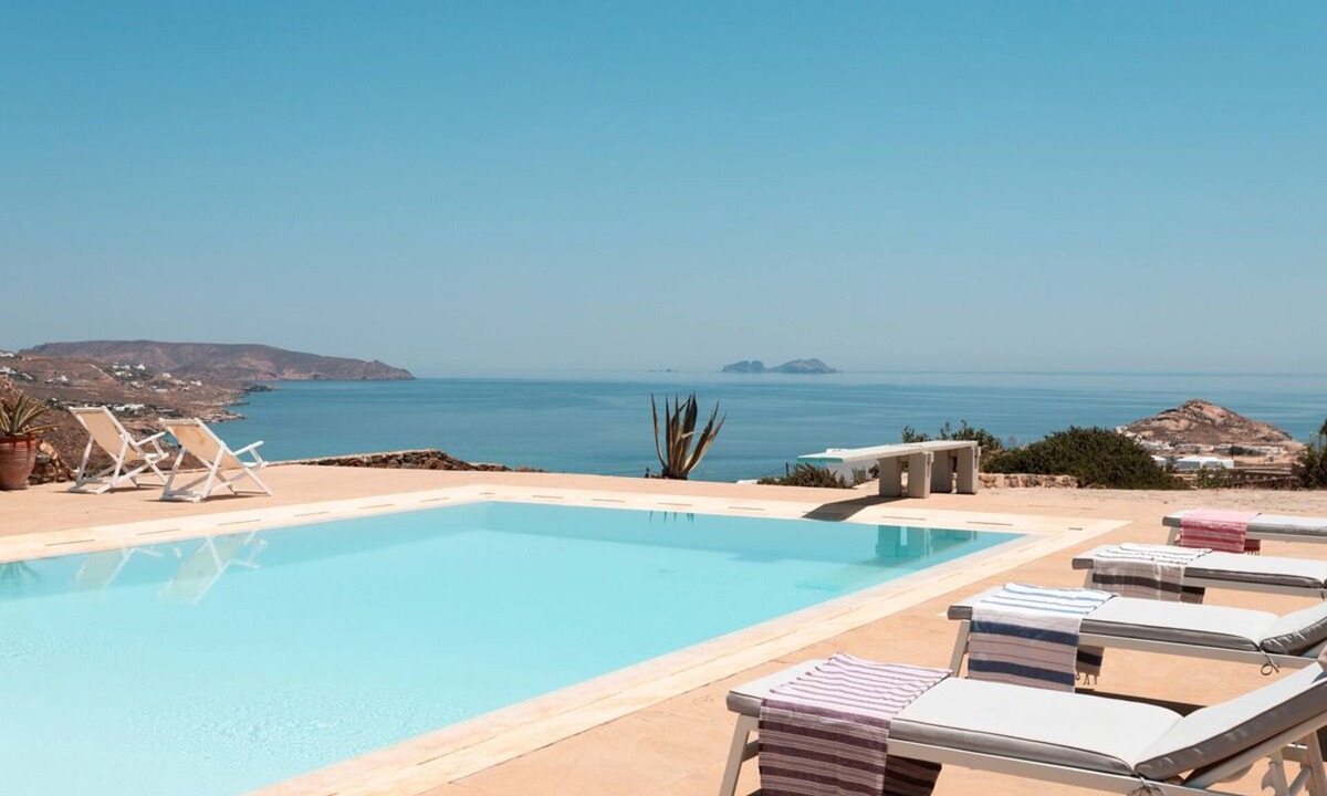 Kalafatis House | Gorgeous panoramic views of Kalafati Bay/private pool overlooking Aegean sea