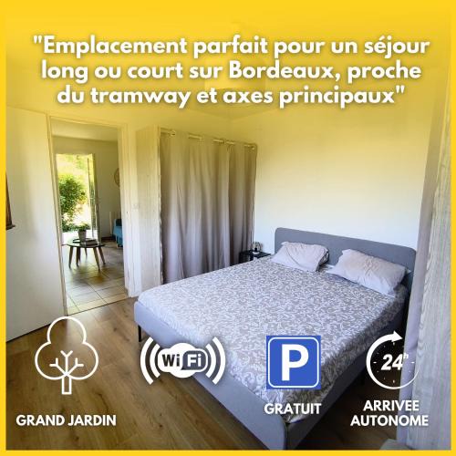 Eysines Apartment | Grand 2 pièces pour 4 personnes avec jardin