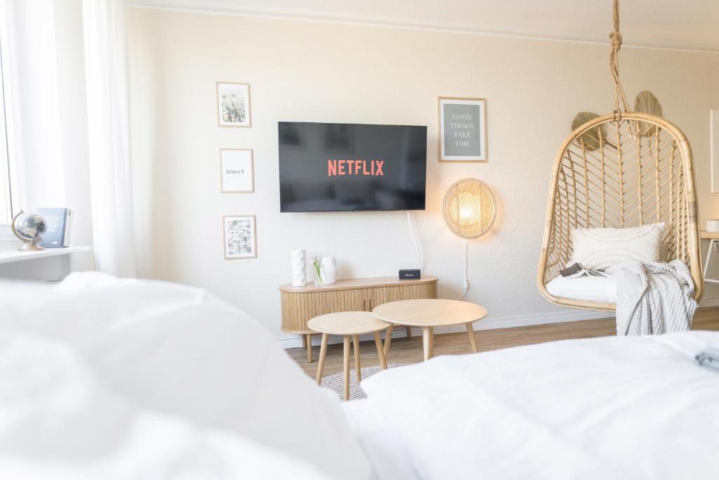 Stadtmitte Apartment | Große Wohnung Wolfsburg Fußgängerzone mit Parkplatz & Küche
