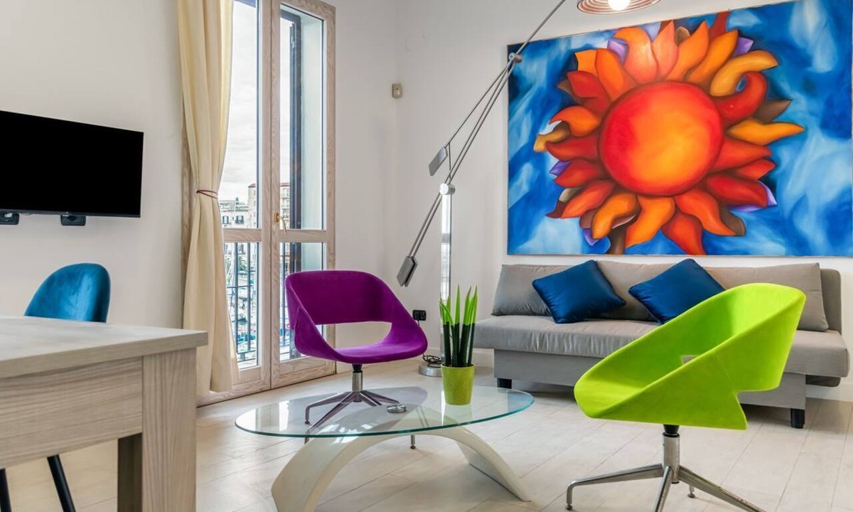 Castellammare Vucciria Apartment | GuestHost - Modern 83 sqm apartment, perfect for 5 people, located on the second floor of an ancient building (NO lift and some steps to access it). The property is located in La Cala, a picturesque port located in the heart of Palermo, just 12 minutes o