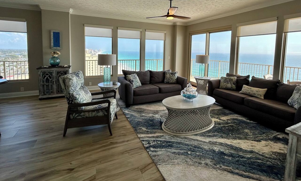 Thomas Drive Condo | Gulf Front 3 Bedroom; Wrap Balcony w/spec Gulf Views; Newly renovated.