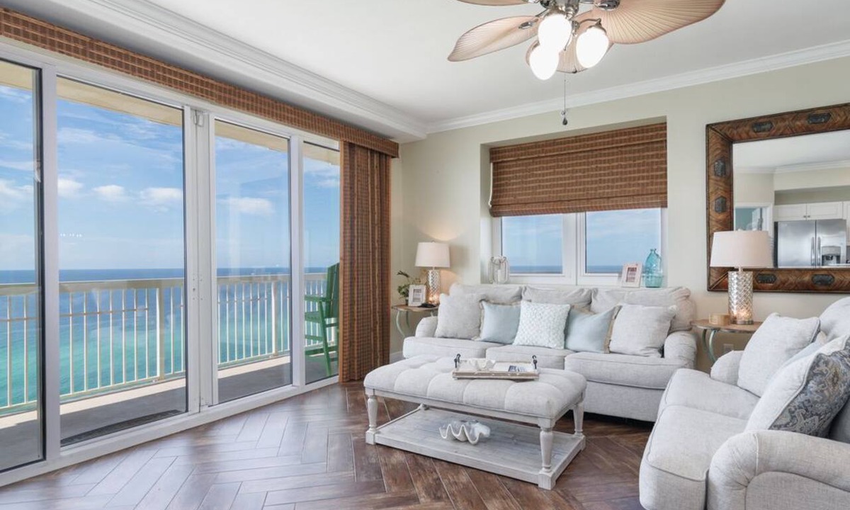 Miramar Beach Condo | GULF FRONT @ CELADON BEACH~Quiet West End! Wraparound Balcony ~ Free Beach Chair Service!