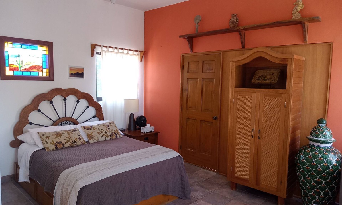 La Ribera Bed & Breakfast | HdP: Room #3 Library with one queen size bed and one sofa bed in separate room
