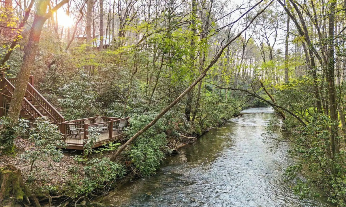 Blue Ridge Cabin | Hemlock Hideaway on the Creek - Nearby creek and much more!