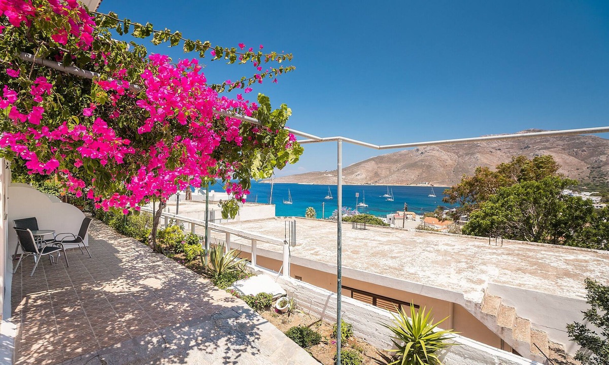 Livadia House | Holiday Home 'Panorama Tilos Apt B' with Sea View, Wi-Fi and Air Conditioning