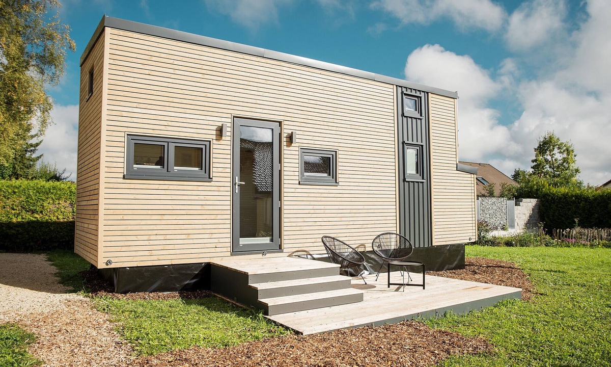 Laichingen House | Holiday Home 'Tiny House Zeit Käpsele' with Private Terrace, Wi-Fi and Air Conditioning
