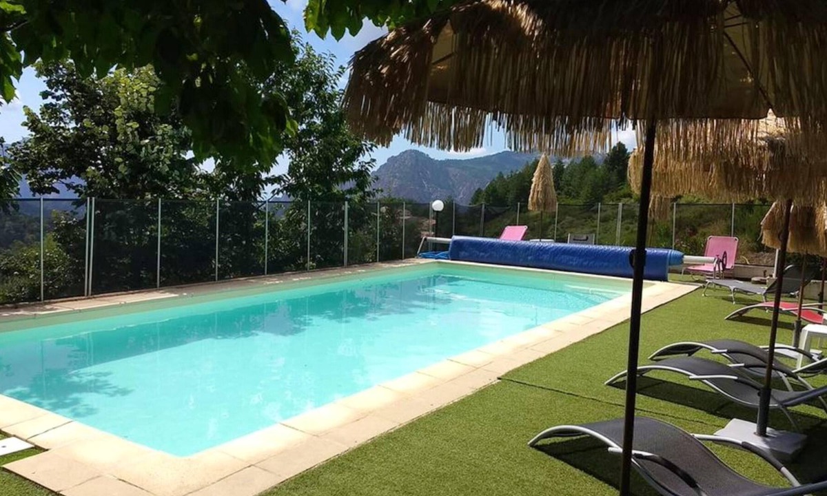 Evisa Ski Chalet | Homerez - Nice chalet for 4 ppl. with shared pool, garden and terrace at Évisa
