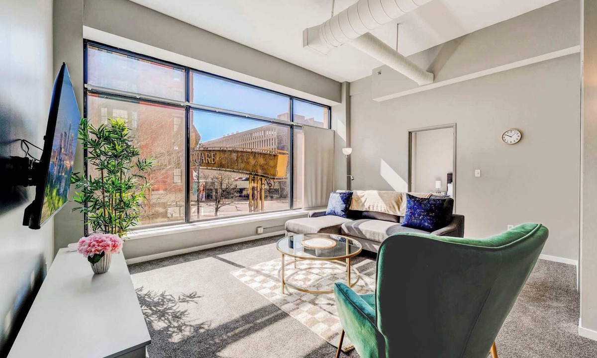 Gateway District Apartment | HUGE Loft in Heart of Downtown Pool/Sauna Gym