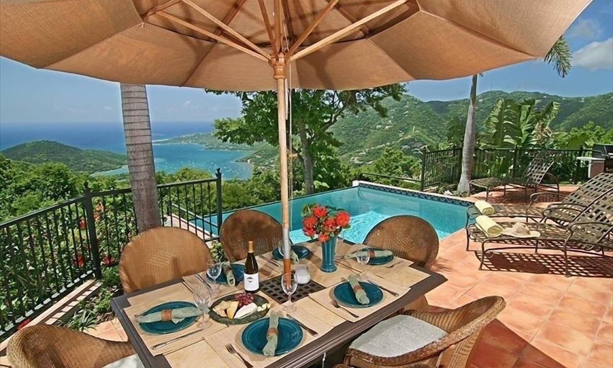 Upper Carolina Villa | HUGE PANORAMIC views over Coral Bay and BVIs! Peaceful. Private. SUNNY pool