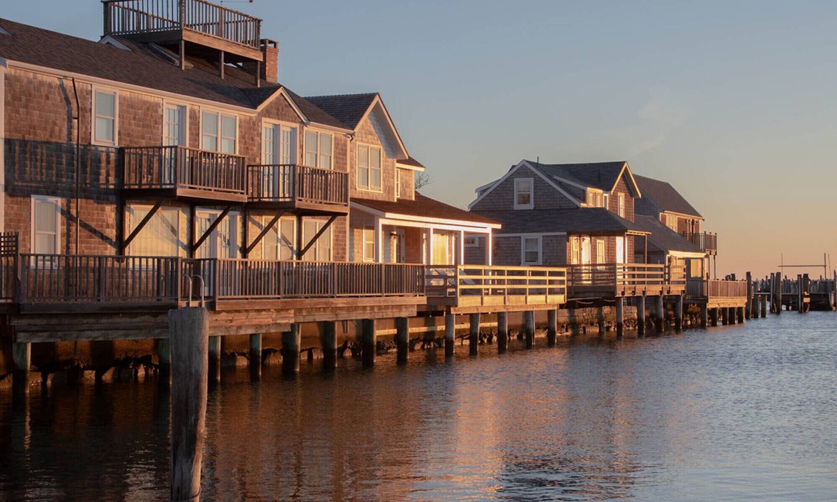 Nantucket Town Cottage | Huge private deck on water. In town yet very quiet.