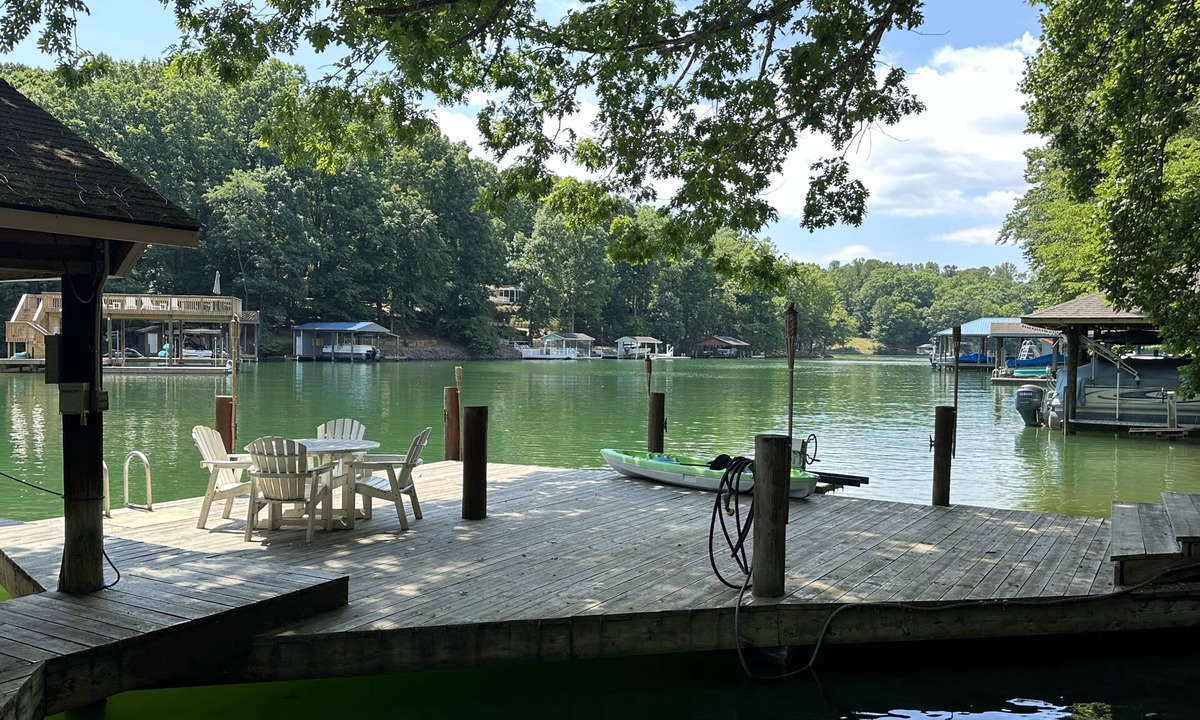 High Point House | Humble Hideaway - Inviting lakefront home with firepit, balcony & W/D - dog-friendly