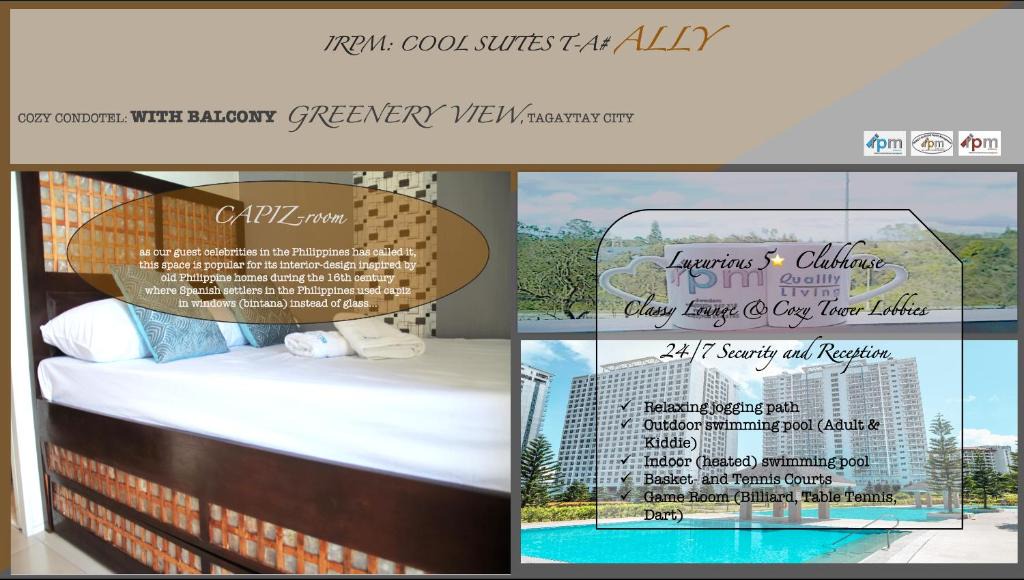 Tagaytay Apartment | IRPM COOLsuites #ALLY WIND Residences 1Br Tower A Greenery View