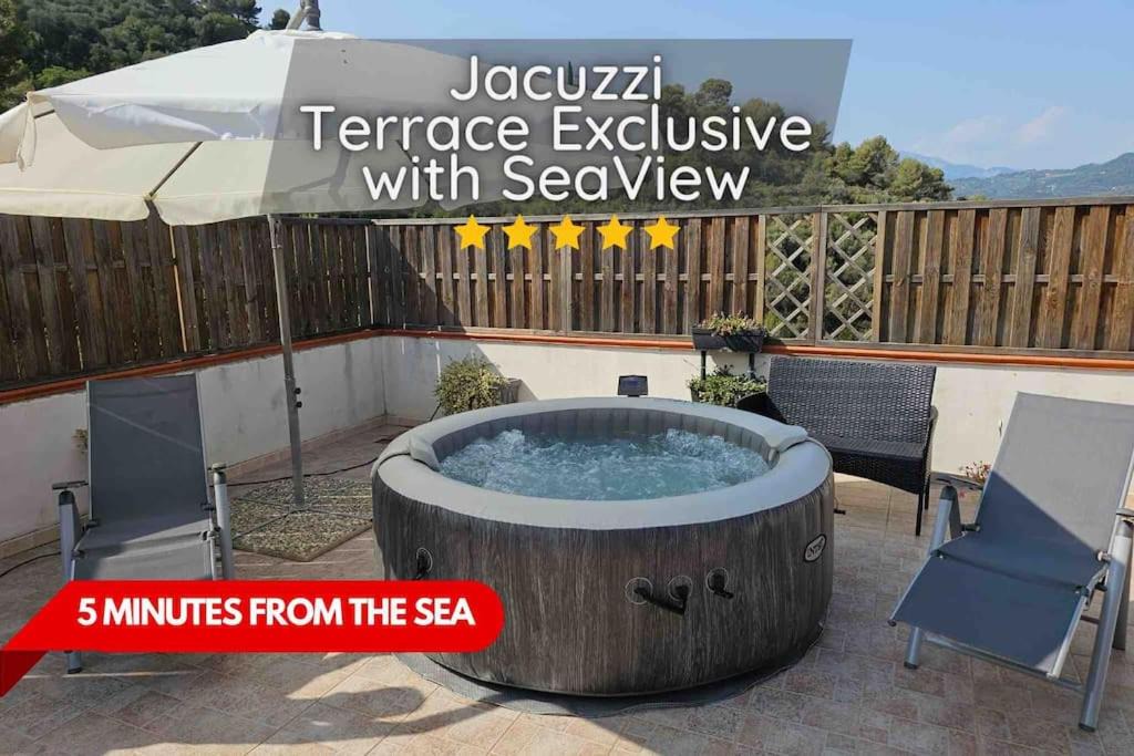 Camporosso Apartment | Jacuzzi, Sea View, Two Large Exclusive Terraces