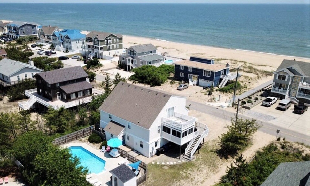 Sandbridge House | Just steps to the beach! Great ocean views! 8bdrm, 6bath private pool!