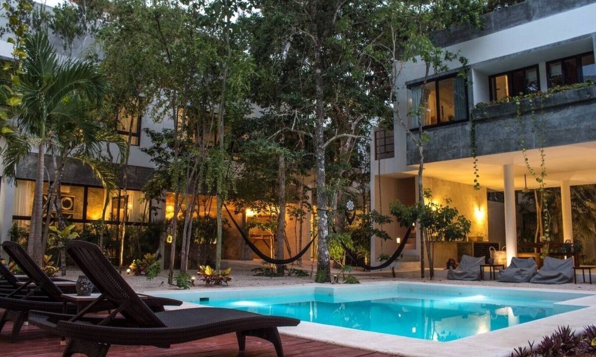 Tulum Condo | K7 - Pool view/Stylish Decor/Private Terrace