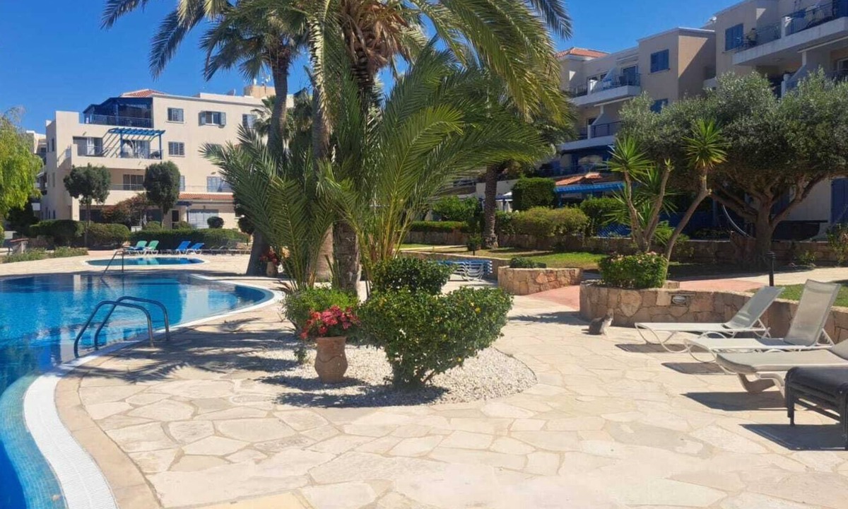 Paphos Apartment | Kings Palace: Spacious 2BR with Sea Views and Large Patio