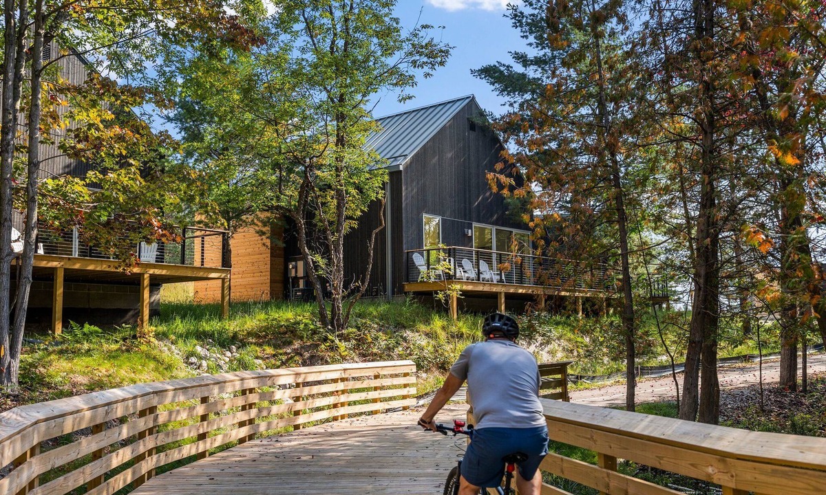 Acme Cabin | KOTI 12 (Three Bedroom) Traverse City's Scandinavian Cabins, vacation home on TART & mins to Travers.