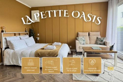 Courseulles-sur-Mer Apartment | La Petite Oasis - pour 2pers - 2km du Centre Juno Beach et plage du Débarquement - 10min à pieds du centre ville & de la plage - balcon - exposition sud - stationnement & wifi gratuits