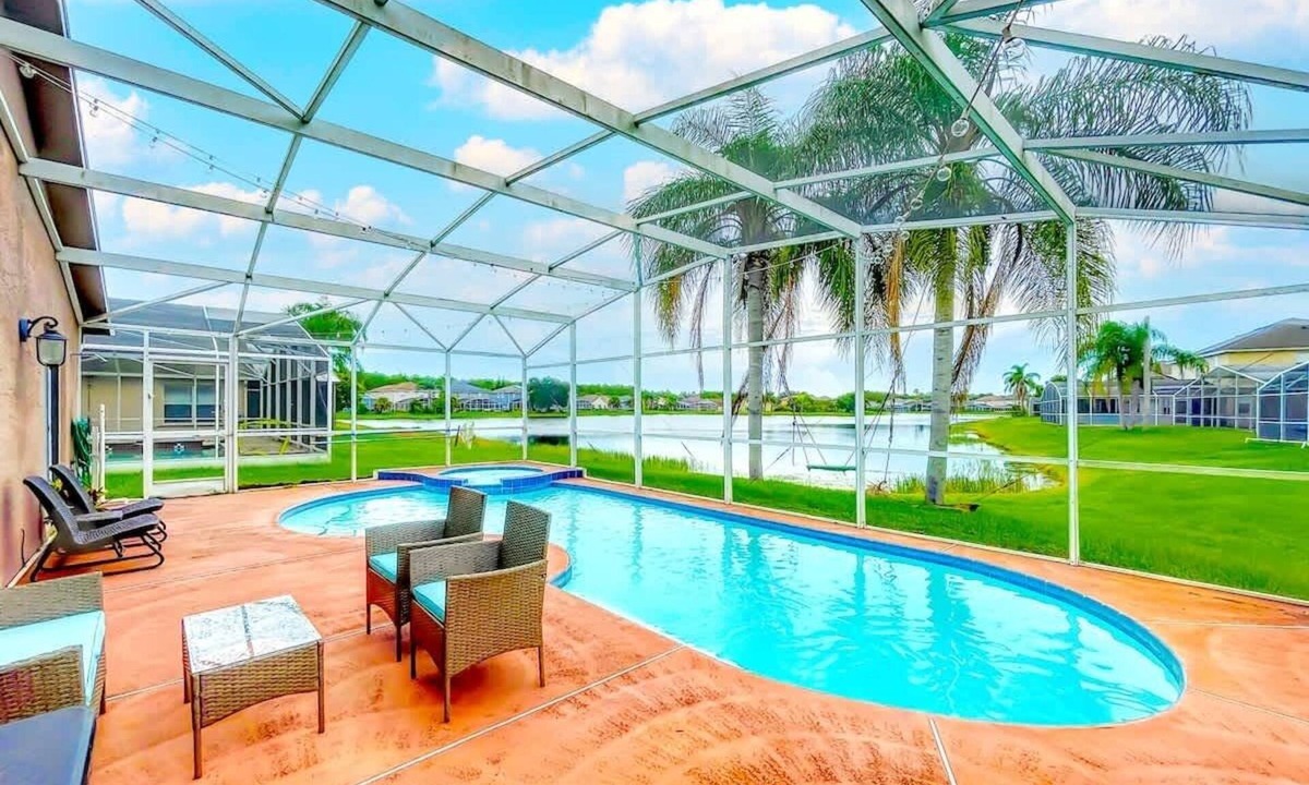 Meadow Woods House | Lake View Private Pool Home Near Disney and Airport
