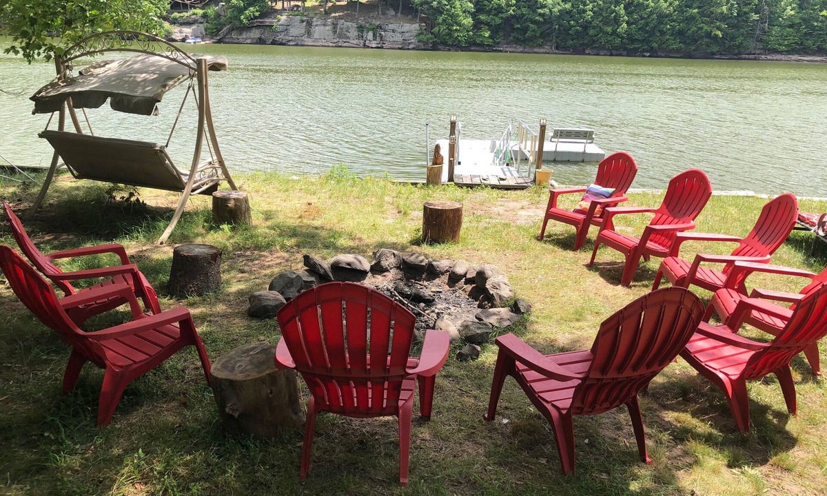 Mongaup Valley House | Lakefront 7 Bedrooms! Private Dock Swim! Fish! Boat!